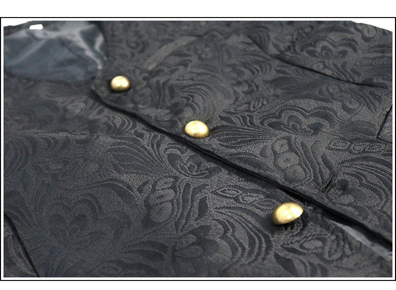 raya 2024Men's Steampunk Suit Vest Gothic Victorian Single Breast