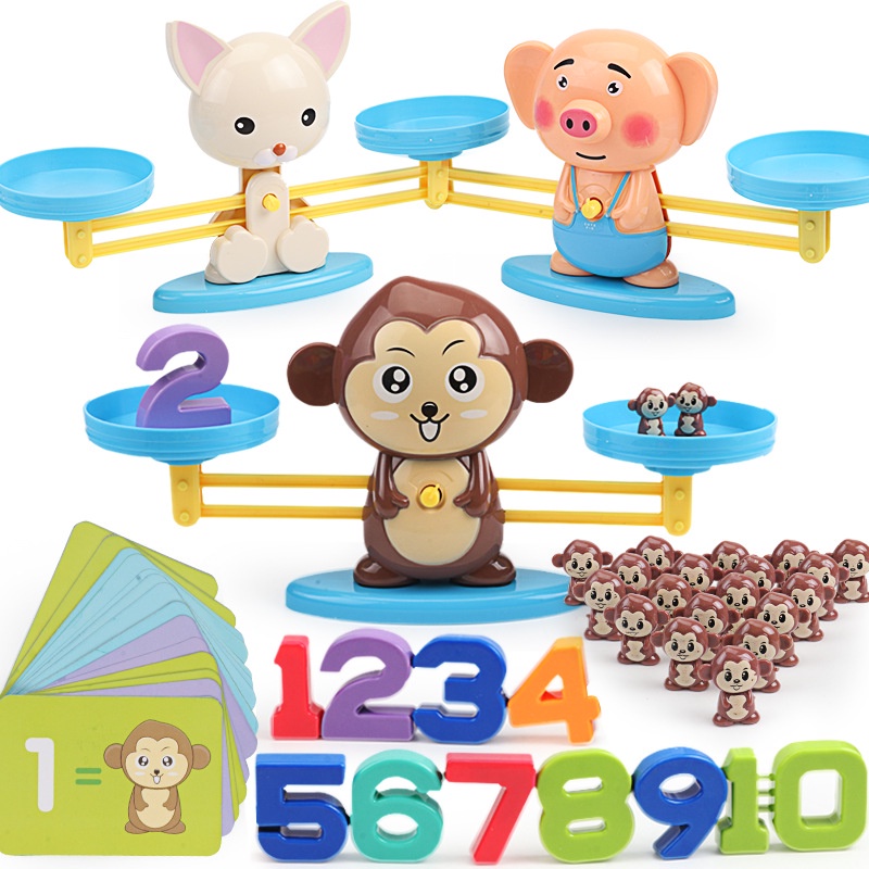 Toy Kids Game Monkey Math Balancing Scale Number Balance Games Kids ...