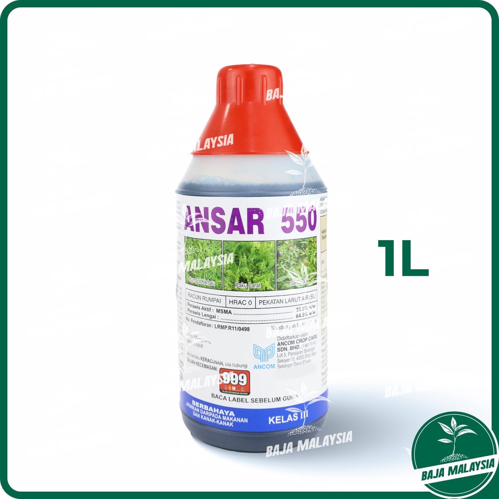 ANSAR 550 1 Liter MSMA 35.5 Herbicide Weed Grass Killer