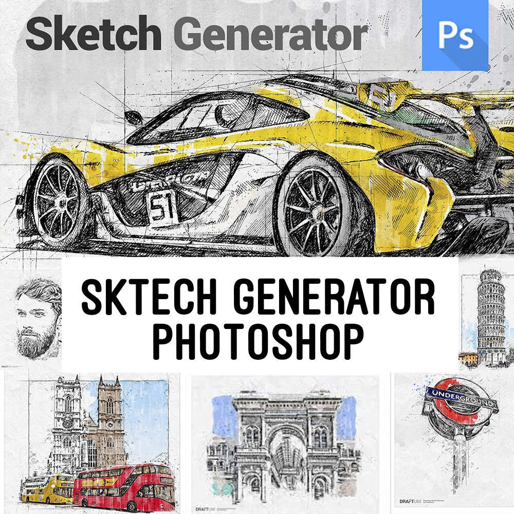 Sketch Generator - Draftum Photoshop Plugin | Shopee Malaysia