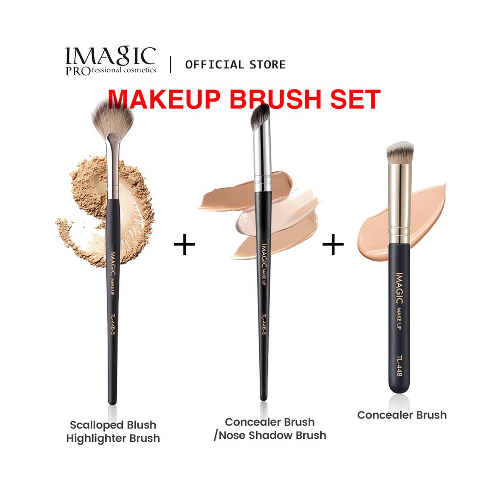 IMAGIC 3pcs/set Brush Set Crueltyfree Brushes Soft Hair Beauty Tool