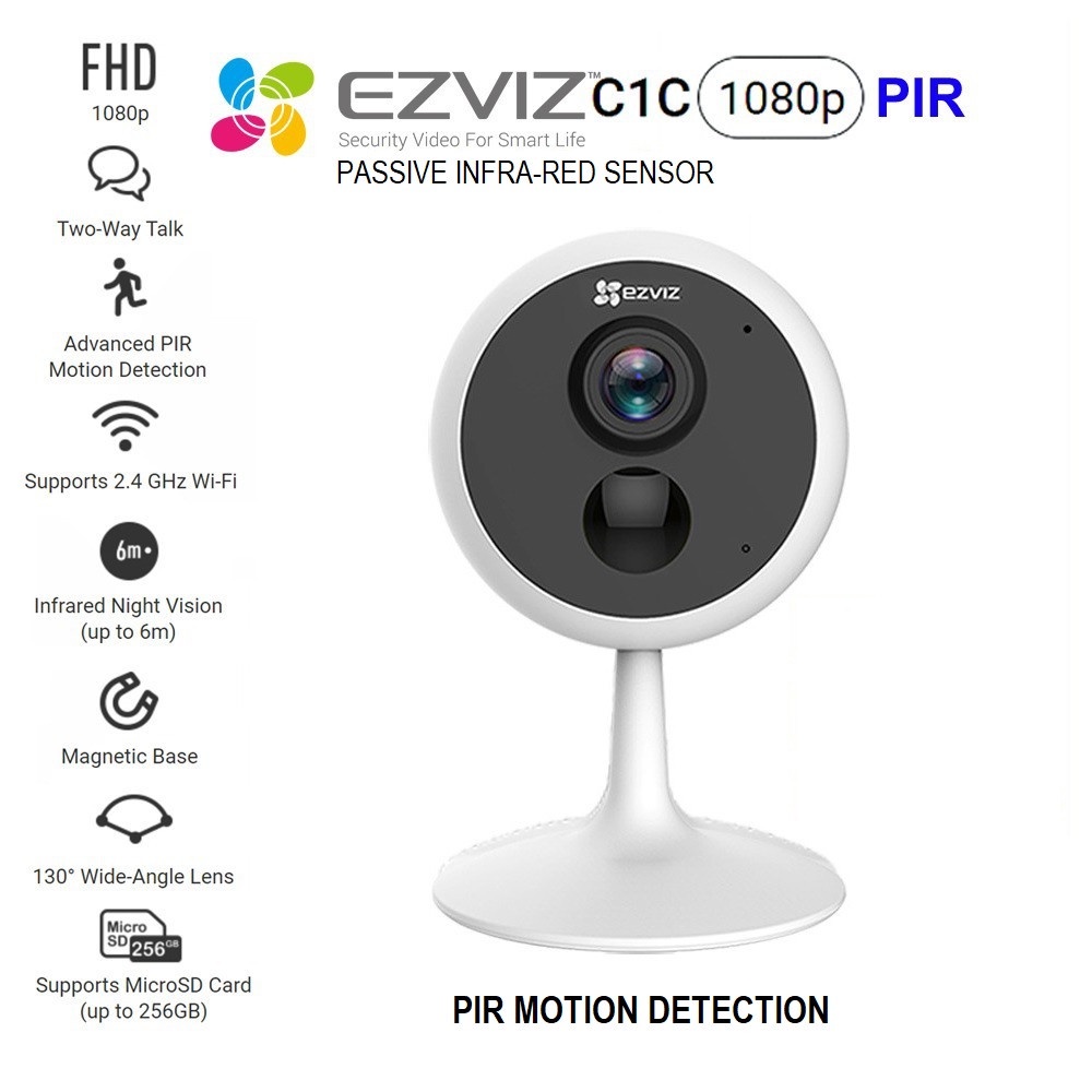 EZVIZ C1C PIR Smart PIR Detection FHD 1080p PIR Motion Detection