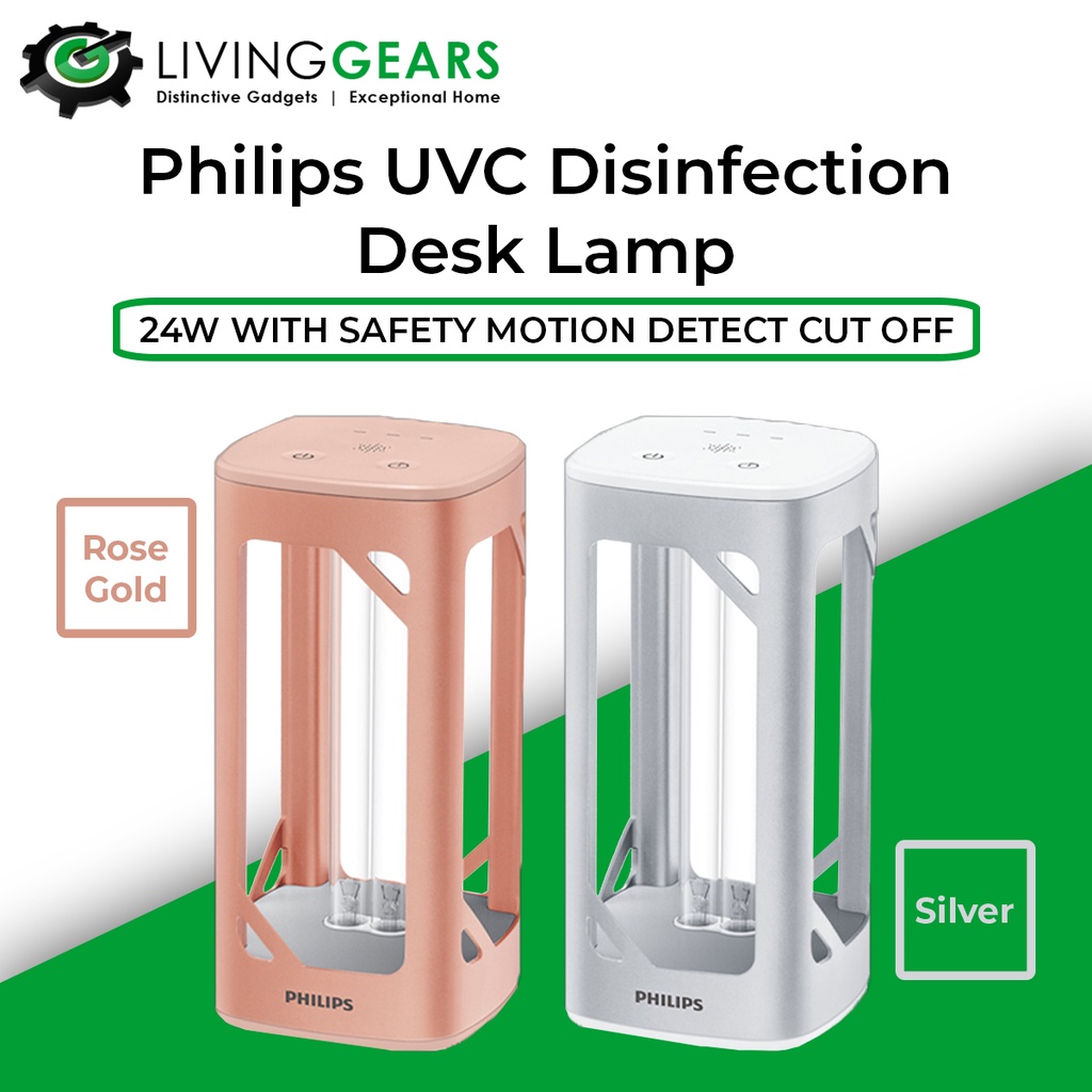 Philips UVC Disinfection Desk Lamp 24W with Safety Motion Detect Cut ...