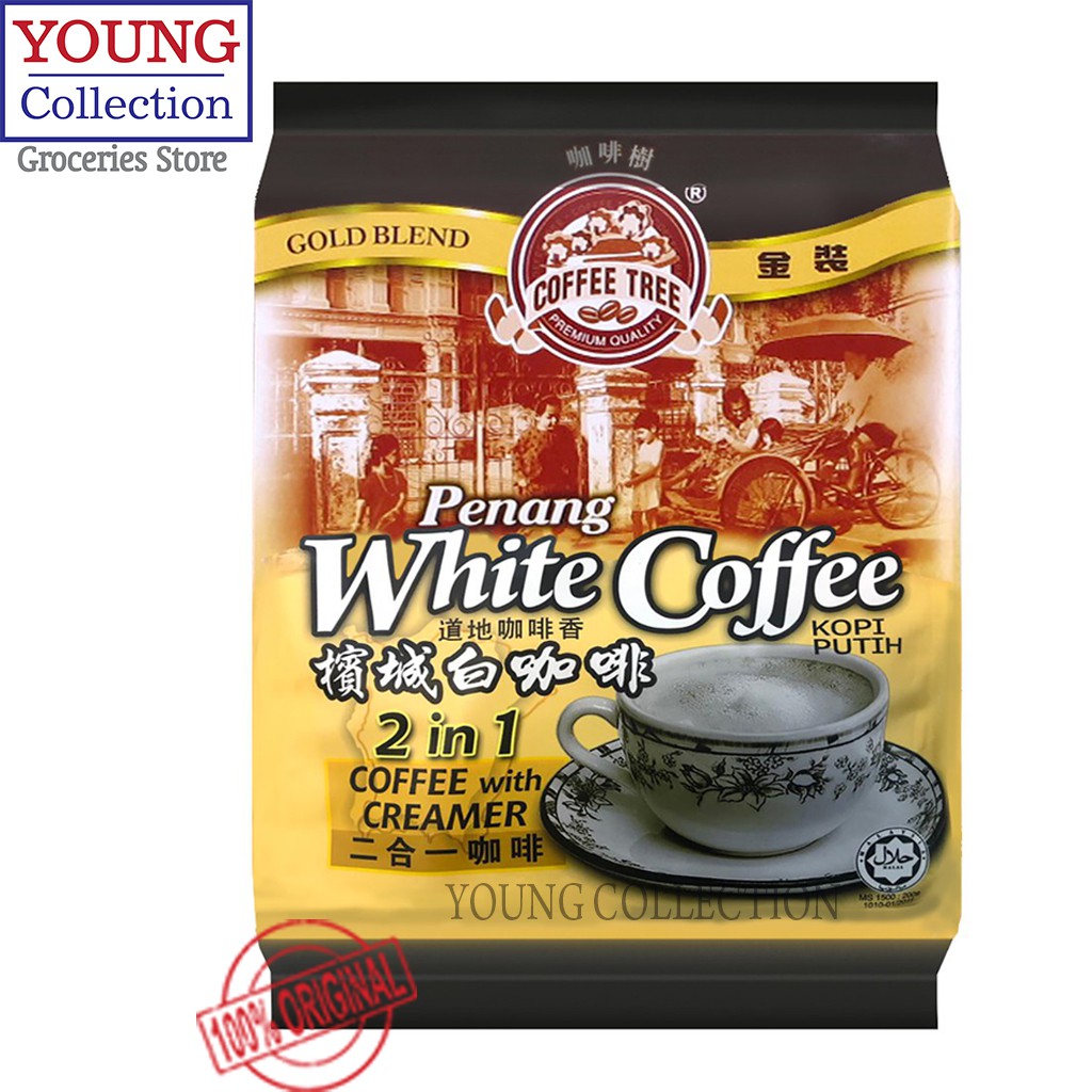 Coffee Tree Penang White Coffee No Sugar Added (30g x 15's) | Shopee ...