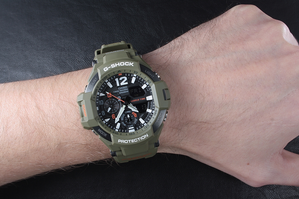 OFFICIAL WARRANTY Casio G Shock GA 1100KH 3A Master of G Gravitymaster Olive Drab Resin Strap Watch GA1100KH GA 1100KH Shopee Malaysia