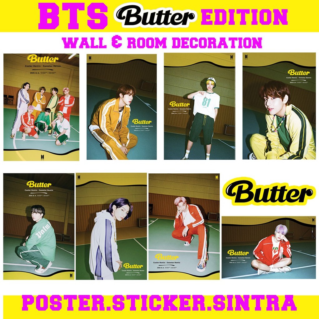 BTS BUTTER POSTER 1 WALL DECORATION BORDERLESS FRAME | Shopee Malaysia