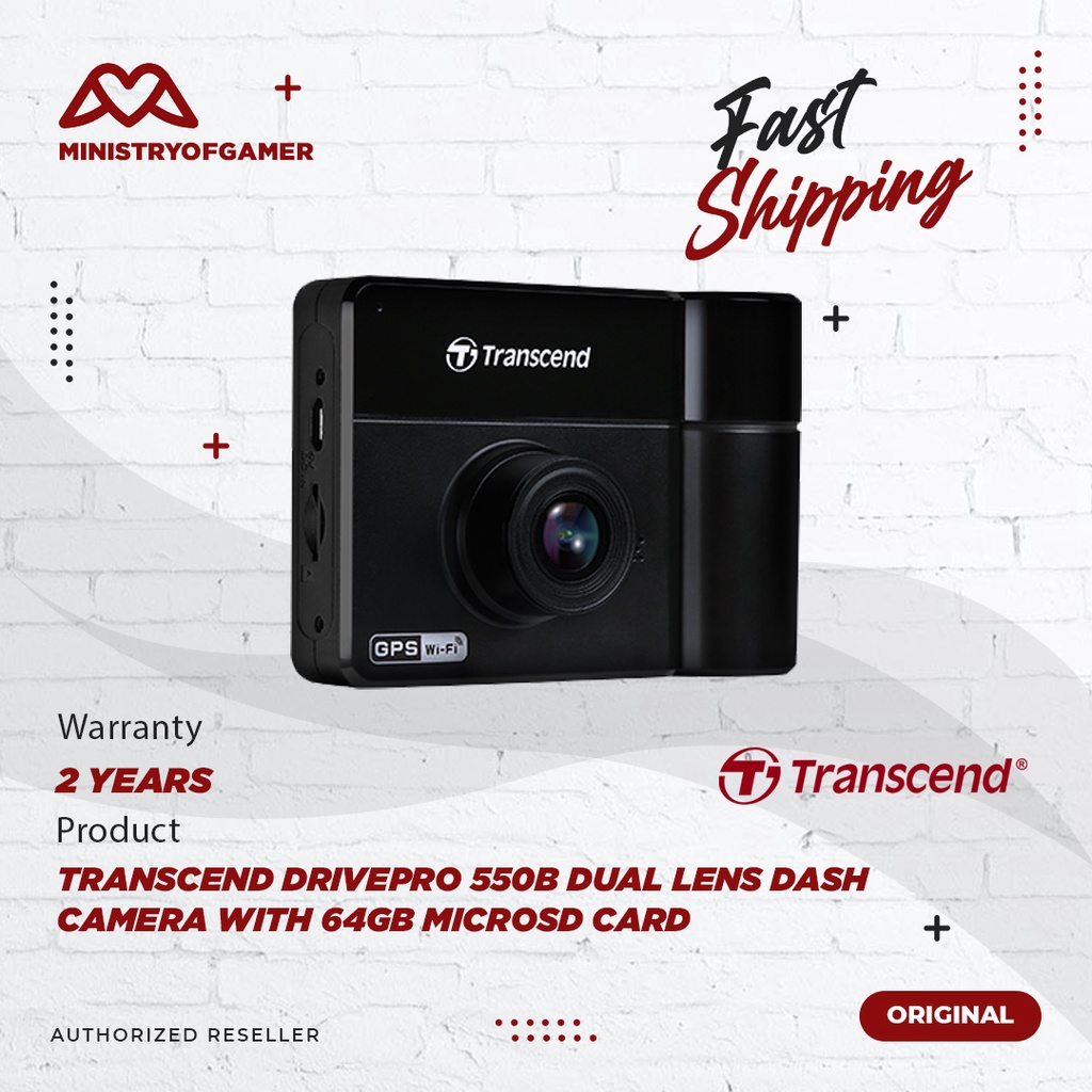 Transcend Gb Drivepro Dashcam Dual Lens Sony Sensor Wifi