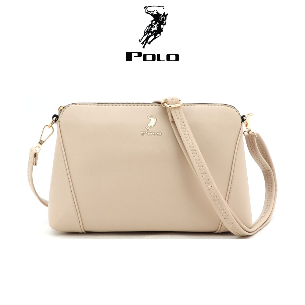 Polo Women Sling Bag Almond PHUA 26004 Beg Tangan Wanita Polo Shopee Malaysia