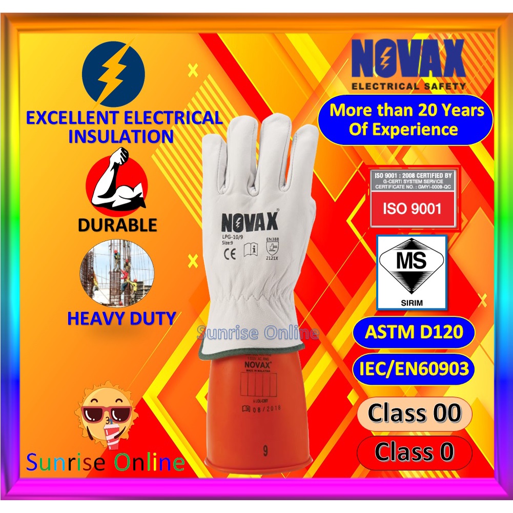 [ORIGINAL] Novax Insulation Gloves Rubber Electrical Insulating (Novax