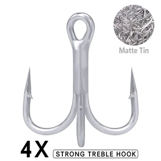 6066 3X Sea Fishing Treble Hook Anti-Rust Coating #12#4 Super Strong Sharp  Triple Anchor Hooks For Seawater Lure Accessories