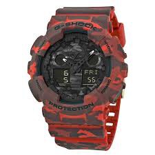 Camouflage Casio G Shock Military Red Color Watch Shopee Malaysia