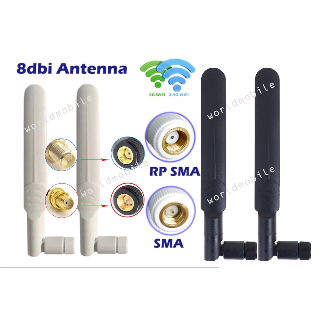 Wifi Antenna 8dbi 24ghz 5ghz 58ghz Dual Band Rp Smasma For Fpv Uav Drone Mini Pci Card 7057