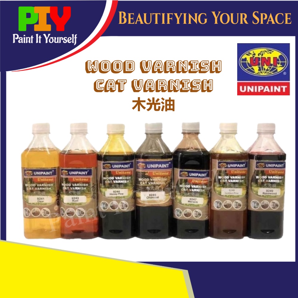UNIPAINT Unitone Wood Paint Varnish Wood Shellac 400ml | Shopee Malaysia