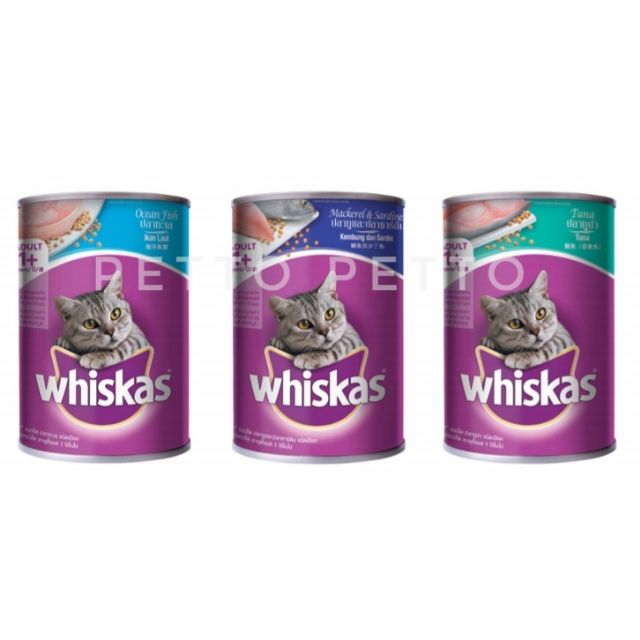 Whiskas Canned Food 400gm, Cat Can Food, Makanan Tin Kucing, Ocean Fish