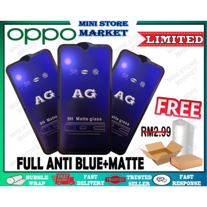 OPPO A16 K A15 S A54 A74 A77 A57 A59 A76 A92 A93 A95 A96 R9S Anti Blue ...
