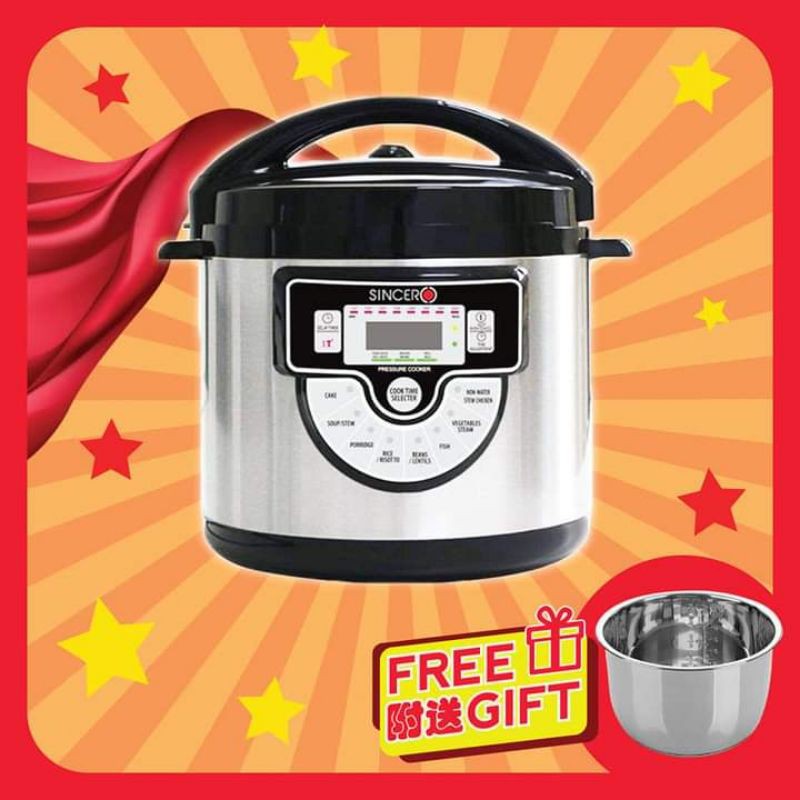 Sincero 6l best sale pressure cooker