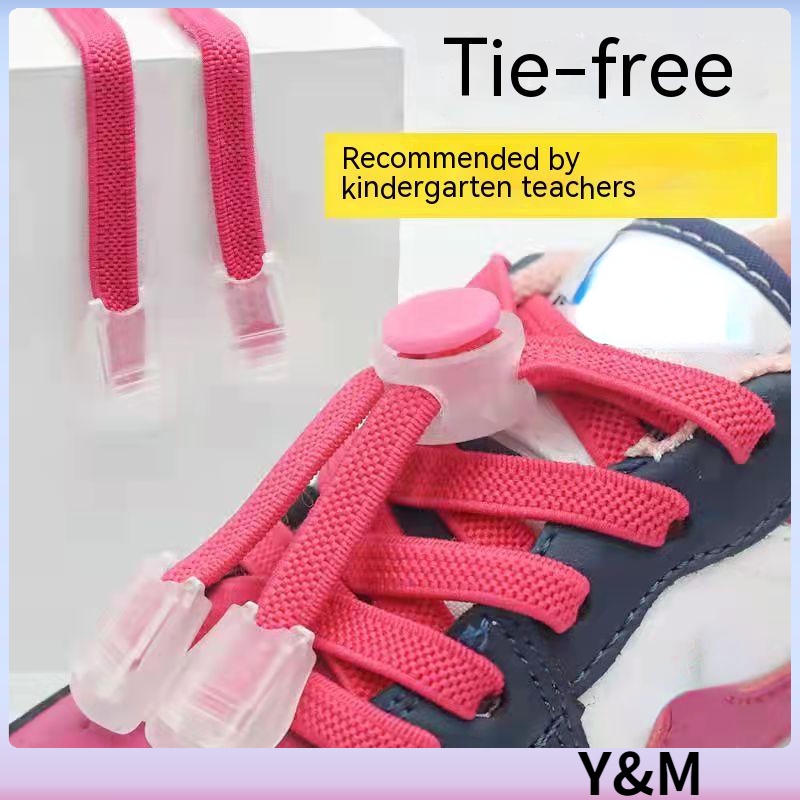 Flat Elastic Shoe Laces Sneakers No Tie Shoelaces for Shoes Tennis Quick  Shoelace Clips Without Ties Shoe Accessories Kids Adult