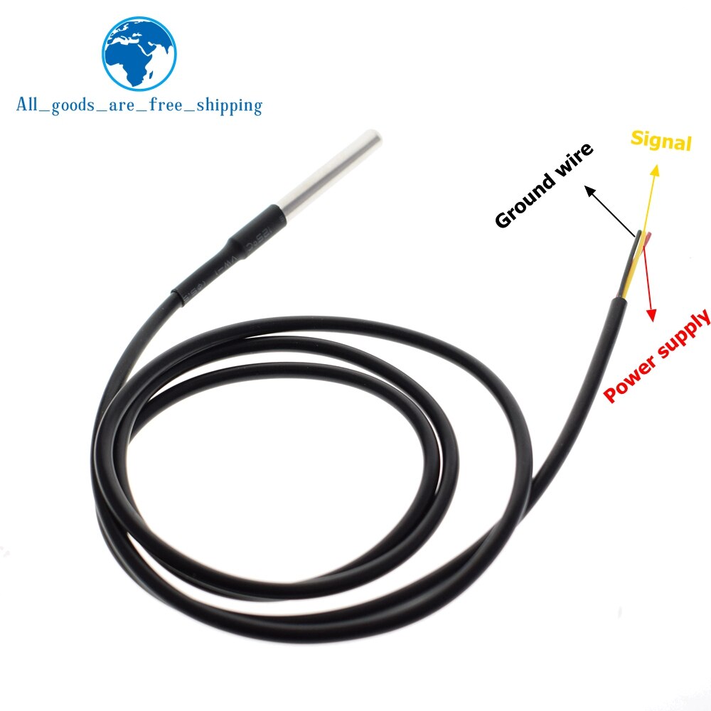 DS1820 Stainless Steel Package Waterproof DS18b20 Temperature Probe ...