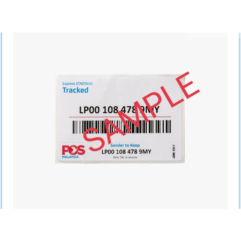 POS MALAYSIA INTERNATIONAL EXPRESS TRACKING LABEL (FOR FLEXIPACK ...