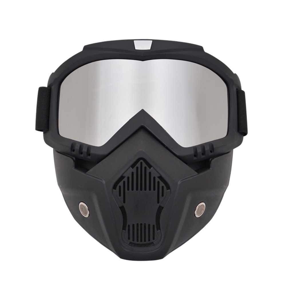 Modular Mask Detachable Goggles (Silver) | Shopee Malaysia