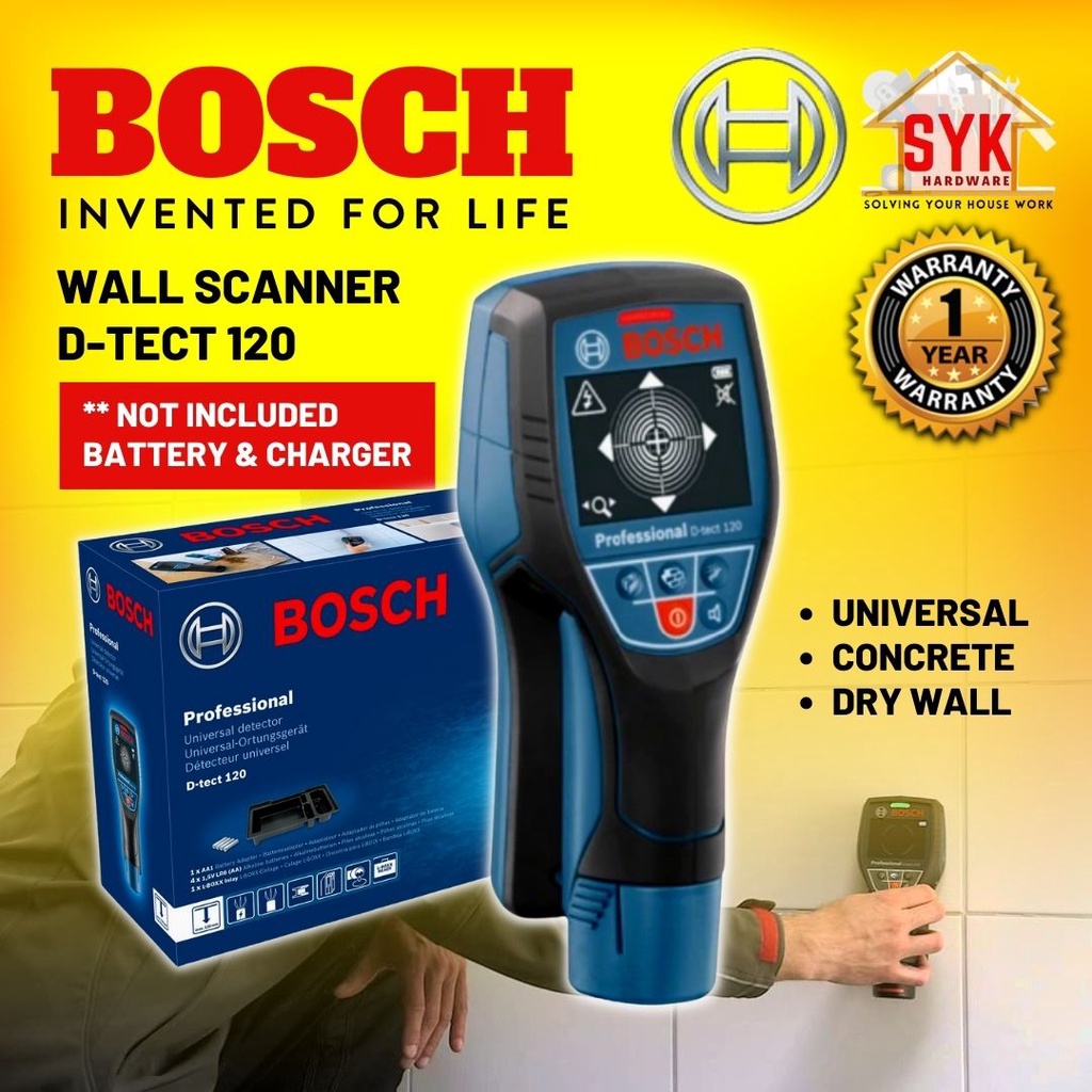 SYK BOSCH D-Tect 120 Professional Universal Detector Wall Scanner