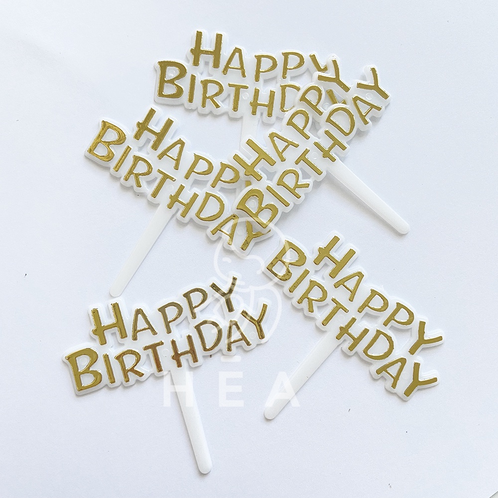 Happy Birthday Plastic Cake Topper Shopee Malaysia
