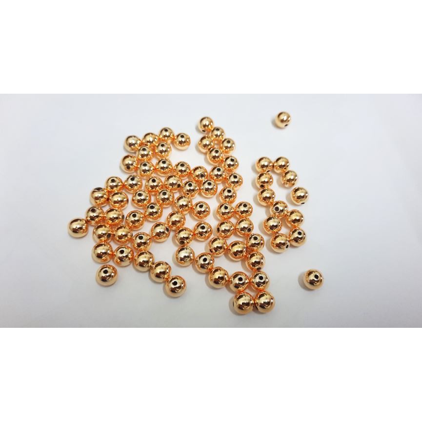 Manik Warna Emas Jepun / Gold Color Beads Size 3 mm & 6 mm - 10 GRAM ...