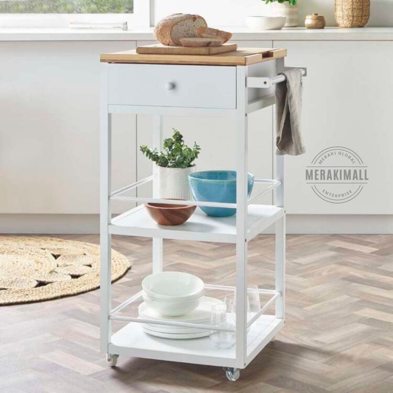 Small Kitchen Trolley Portable Kitchen Island Prep Cart Rolling