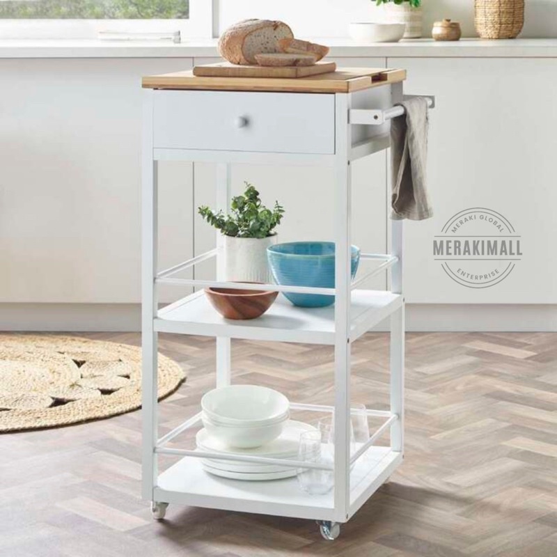 Small Kitchen Trolley | Portable Kitchen Island | Prep Cart | Rolling ...