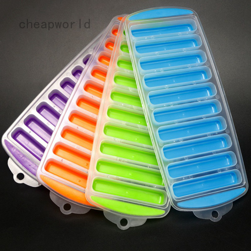 Long Cylindrical Ice Tray Jelly DIY Ice Mold Plastic TPR Thin Ice