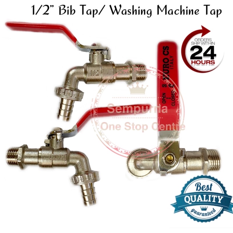 1/2” Ball Valve Bib Tap / Garden Tap / Washing Machine Tap / Sink Tap