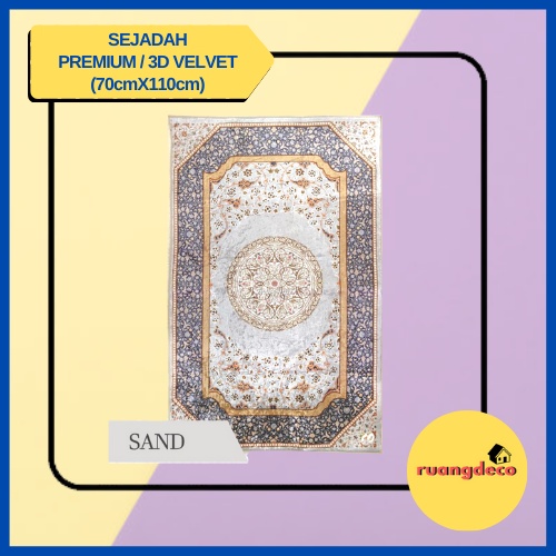 Ramadan Sejadah Velvet Premium Gebu Tebal Hadiah Hantaran Kahwin Exclusive Design Fluffy Prayer 2408