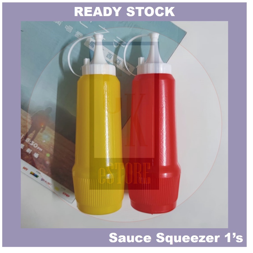 Botol Sos Plastik 300ml Untuk Kicap Cili Tomato Sauce Squeezer ...