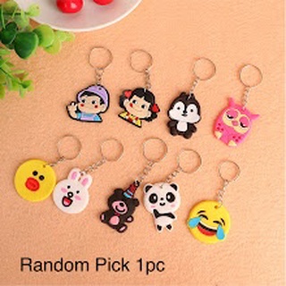 Ready Stock Cartoon Keychain Key Ring Party Free Gift PVC