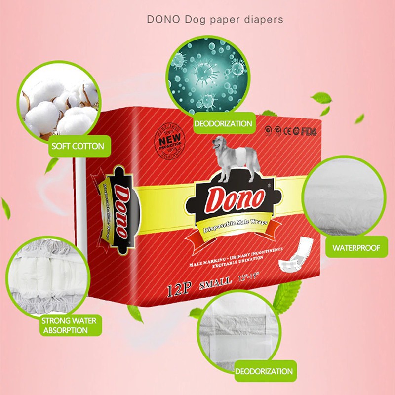 reallabs cat litter Dono Disposable Diapers for Male Female Dogs and