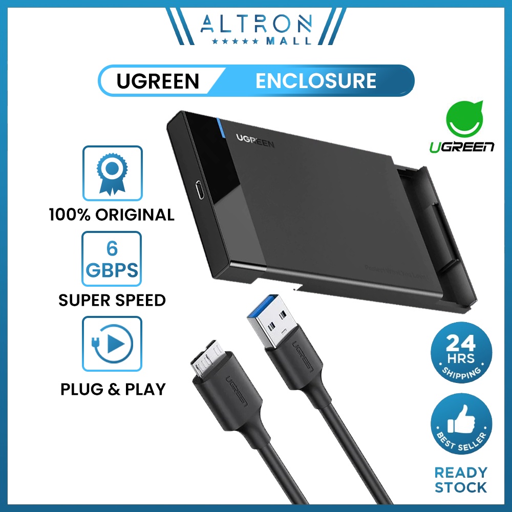 UGREEN USB C Hard Drive Enclosure 2.5 inch USB 3.1 Type C to SATA
