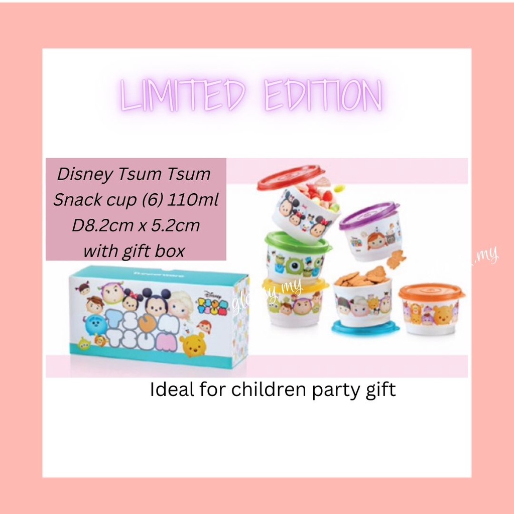 Tupperware Disney Tsum Tsum Gift Set Snack Cup 110ml (6pcs) - LIMITED ...