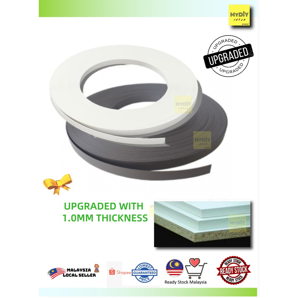 【MDS】20MM x 1 MM Thickness ABS Edging for Wood Panel DIY Furniture ...