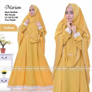 Maryam set gamis khimar Antem syari muslimah free Veil For Pregnant ...