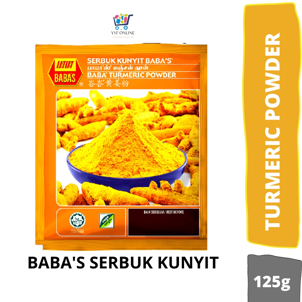 Babas Serbuk Kunyit Turmeric Powder 125g峇峇黄姜粉 Shopee Malaysia