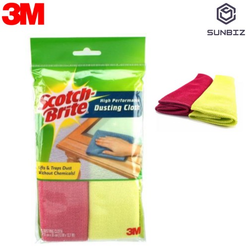 3M Scotch Brite High Performance Microfiber Dusting Cloth (2 Pcs/Pack)