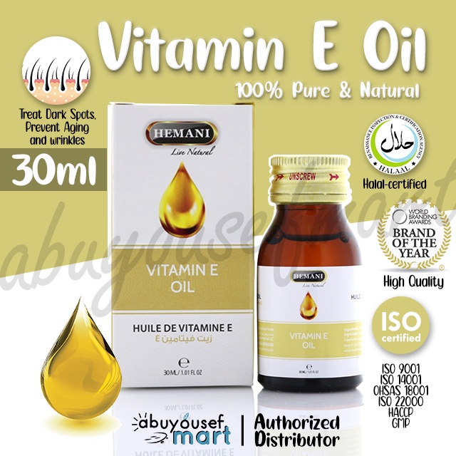 Hemani Vitamin E Oil Minyak Vitamin E 30ml Treat Dark Spot