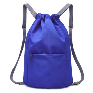 Unisex Sports Waterproof Drawstring Bags String Bag Solid Color