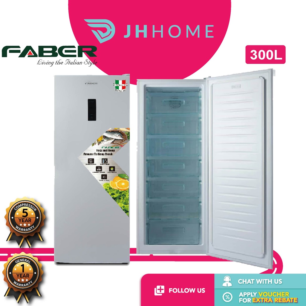 FABER Freezer Single Door Upright Frefrost 300 (300L)/ELBA Italy