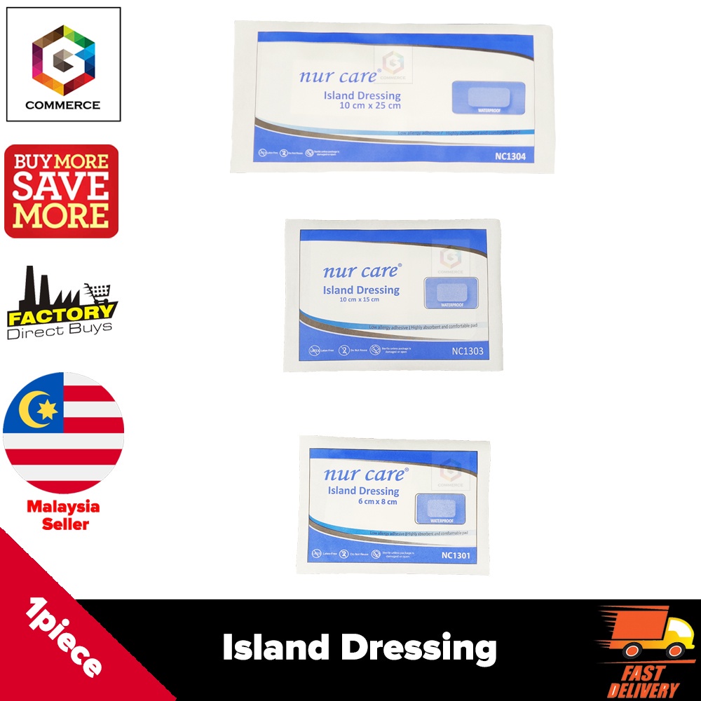 Island Dressing Waterproof For Wound 1piece [KKM MDA APPROVED] Shopee