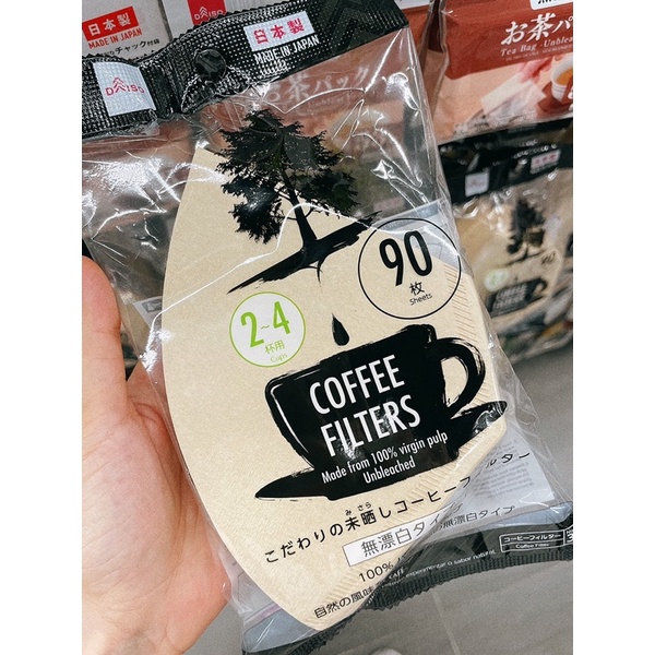 New Daiso Coffee Filter Pour Over Paper (Natural) 90pcs Shopee Malaysia