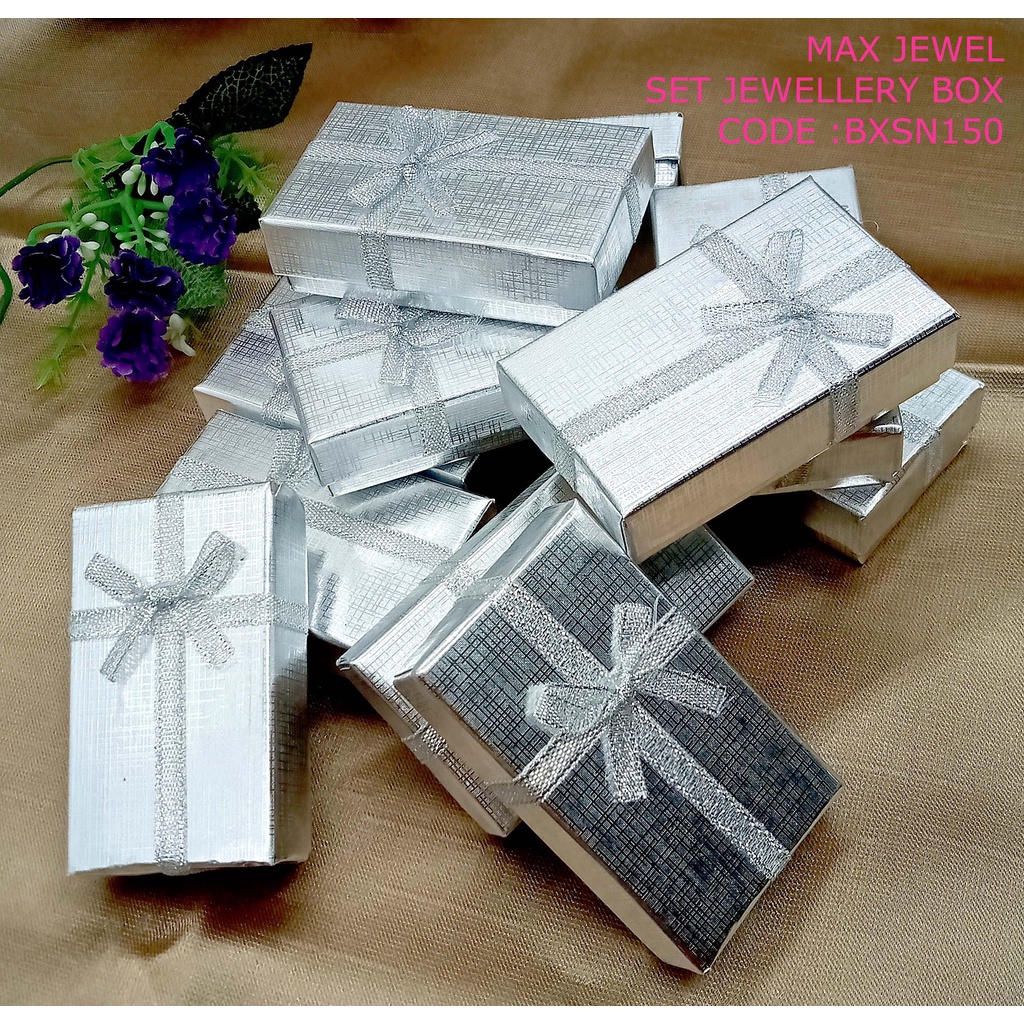 KOTAK RANTAI LEHER / NECLACE BOX SILVER | Shopee Malaysia