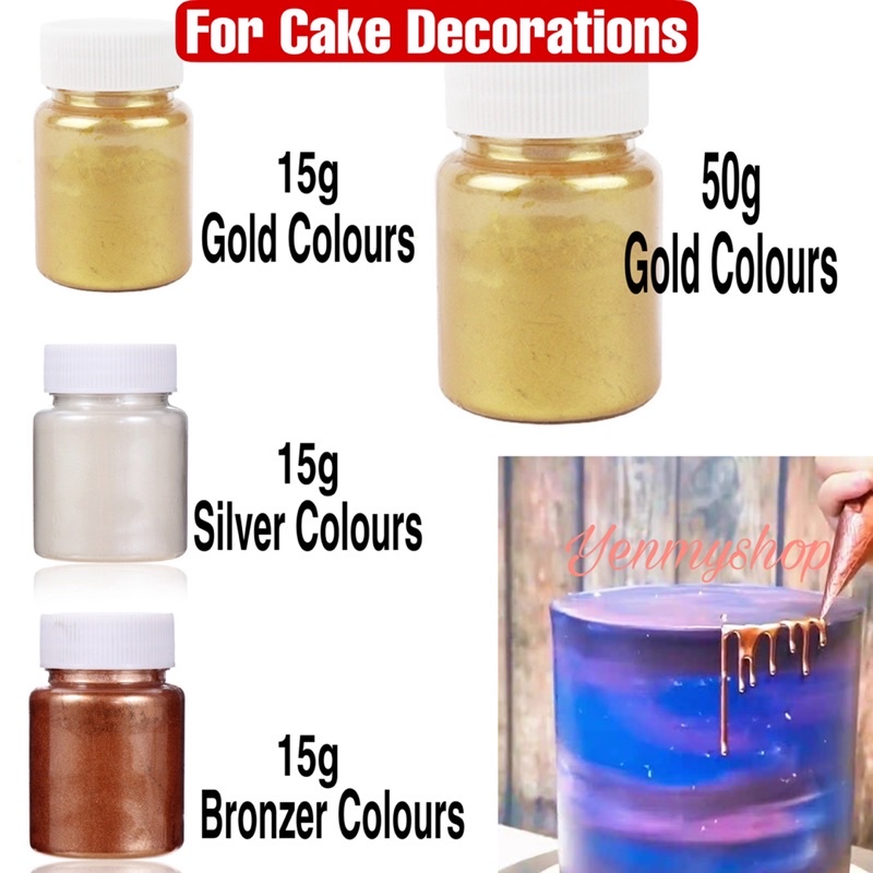 15g Edible Metallic Gold Powder Dust for Cake, Pastry, Cake, Dessert ...