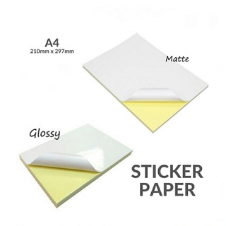 WATERPROOF STICKER - PP SYNTHETIC A4 (20 Sheets) for Inkjet Printer/  Pelekat Kalis Air