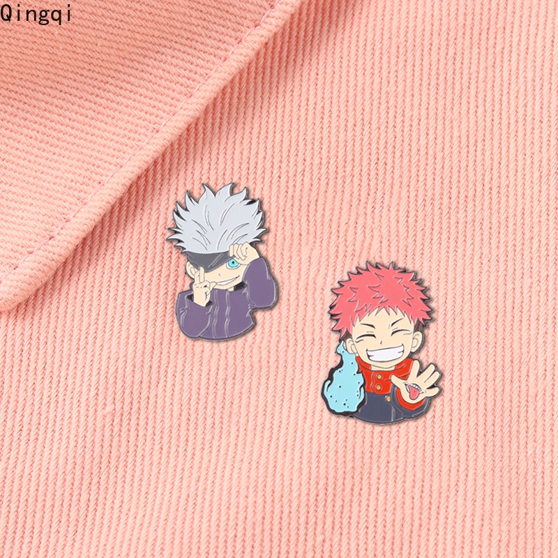 Jujutsu Kaisen Enamel Pin Itadori Yuji Gojo Satoru Brooch Pins Bag